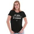 thumbnail image 3 of US Air Force My Hero Airman Husband Women's T Shirt Ladies Tee Brisco Brands S, 3 of 5
