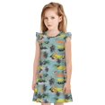 thumbnail image 1 of Vsdgher Style Hawaïen pour Filles Chemises de Nuit Manches Courtes à Volants Robe de Nuit Pyjama pour Fête Pyjama-TTG, 1 of 6