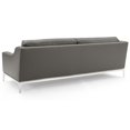 thumbnail image 4 of Loveseat and Sofa Set, Leather, Steel, Grey Gray, Modern Contemporary Urban Design, Living Lounge Room Hotel Lobby Hospitality, 4 of 6