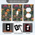 thumbnail image 3 of Yayeee Toggle Light Switch Wall Plate 1-Gang 4.5"x2.7" Home Decorative Outlet Cover, Orange Mushroom, 3 of 7