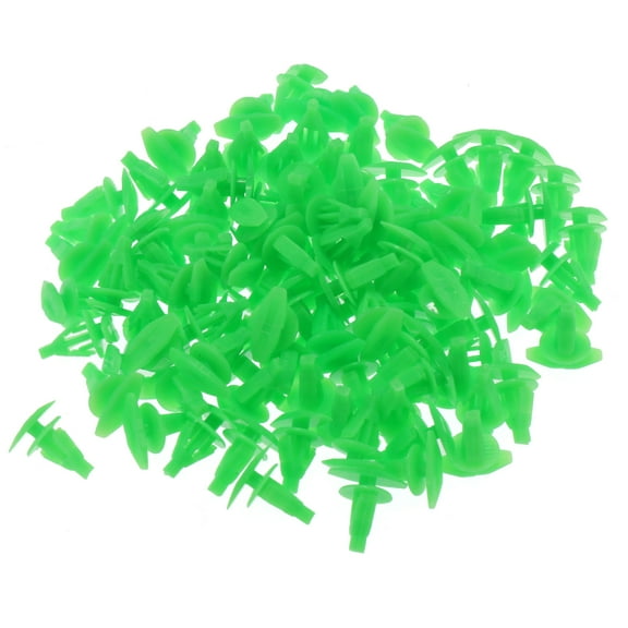 Unique Bargains 100Pcs Car Door Trim Fender Bumper Plastic Rivets Fastener Retainer Clip Green