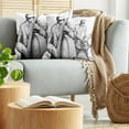 thumbnail image 5 of Ambesonne Black White Throw Pillow Cover 2 Pack, Jazz Band Musicians, 16", Black White, 5 of 5