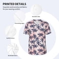 thumbnail image 3 of Lsque Tropics Palm Trees Pattern Mens Polo Golf Shirts Funny Graphics Shorts Sleeve Button Shirts Baseball T-shirt-XX-Large, 3 of 7