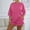 Hot Pink, variant on Womens Soft Breathable Pajama Set Loose Cozy 2 Piece Short Sleeve Crew Neck Nightshirts and Sleep Pants Loungewear, Navy,Size XL