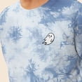 thumbnail image 5 of Dalix Ghost Embroidered Washed Crewneck Sweatshirt Fleece Cotton Mens in Tie Dye Blue 2XL XX-Large, 5 of 5
