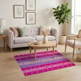 thumbnail image 3 of ODIKA Large Pink Stripe Clusters Polka Dot Border Ombre Gradient Watercolor for Playroom, Bedroom, Reading Nook, Pet Friendly & Kids Safe Play, 3 of 7