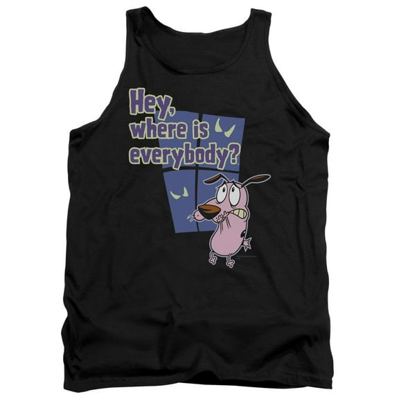 Courage The Cowardly Dog Where Is Everybody Adult Tank Top Black