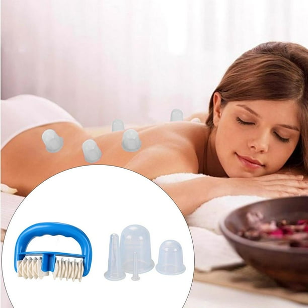 Juego de ventosas con rodillo de masaje para salón de belleza