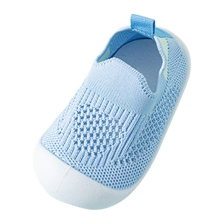 

Quealent Toddler Boys Girls Sneaker Slip On Shoes Kids Lightweight Breathable Walking Shoes (Sky Blue 12 lnfant)