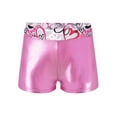 thumbnail image 1 of Aislor Kids Girls Shiny Gymnastics Dance Shorts Bottoms Sport Athletic Gym Yoga Fitness Booty Shorts, 1 of 5