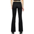 thumbnail image 2 of Cello Jeans Women's Juniors Mid Rise Stretchy Jegging Bell Bottom Flares (Black, 11), 2 of 3