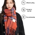 thumbnail image 2 of Manta bufanda cuadros largos chales de urdimbre moda tartán tejido invierno cálido celosía bufandas, 2 of 5