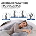 thumbnail image 4 of Almohada de Embarazo Almohada de Maternidad en Forma de J de 60 Pulgadas con Funda Extraíble Almohada de Cuerpo Completo para Aliviar Dolor Soporte Ergonómico Regalo Día de la Madre y Mujer, 4 of 9