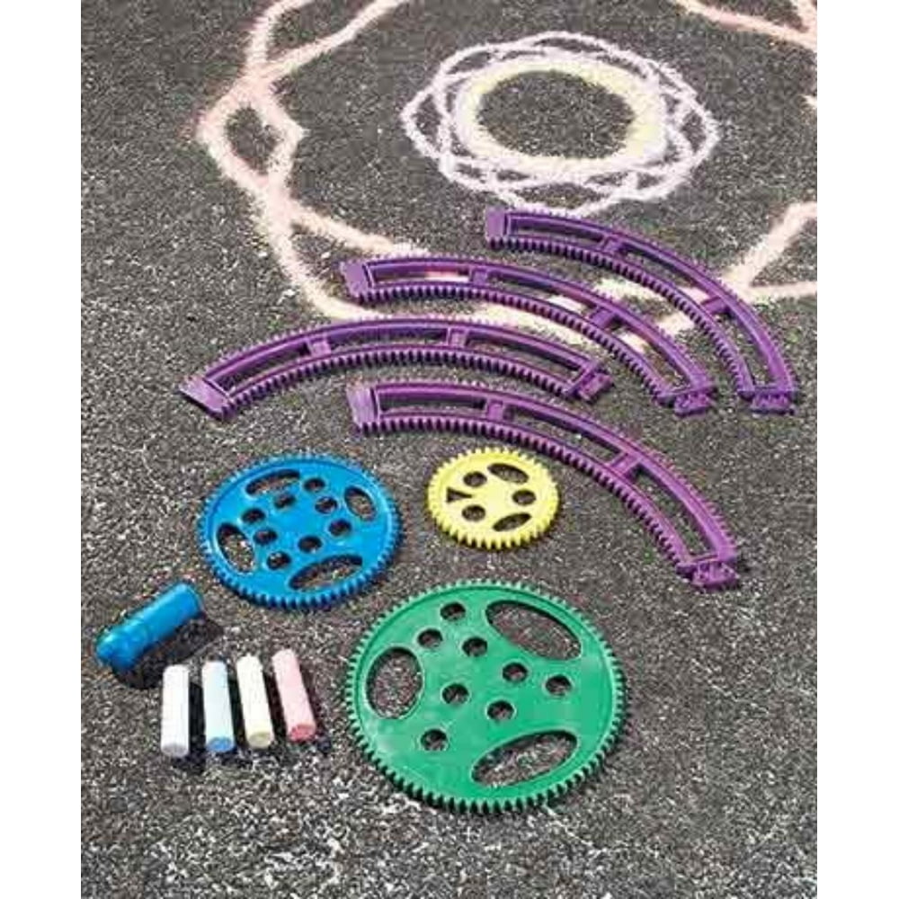 Sidewalk Chalk Design Kit, Includes 4 Curved rails, 3 Spiral art
