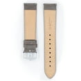 thumbnail image 3 of Hirsch Osiris Nubuck Leather Watch Strap - Grey - M - 16mm - Silver Buckle - Calf Leather Band, 3 of 9