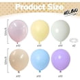 thumbnail image 2 of Sage Green Dusty Blue Yellow Balloons Set, 60Pcs 12 Inch Olive Green Macaron Yellow Slate Blue White Sand Cream Latex Balloons for Birthday Wedding Baby Shower Wild One Party Deocrations Supplies, 2 of 10