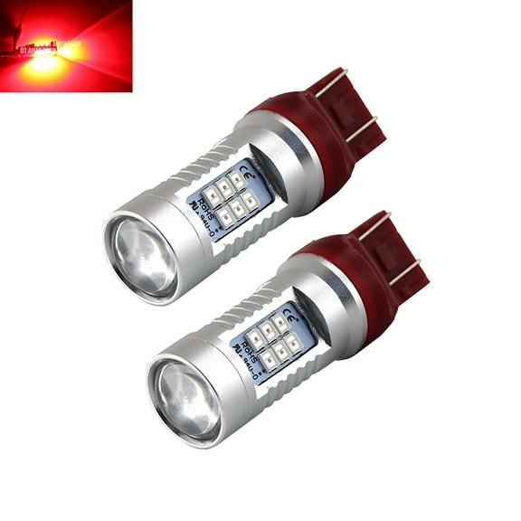 7443 Red 50W High Power 3535 Chip LED Projector Turn Signal/Brake/Tail Light Bulbs (7443, Red)