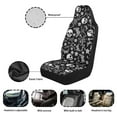 thumbnail image 6 of Yuyamidu Skull Car Seat Cover Full Set Flowers Auto Front Seat Covers Waterproof Soft Vehicle Bucket Seat Pad Black Car Interior Accessories, Fit Most Vehicle, Sedan, 6 of 7
