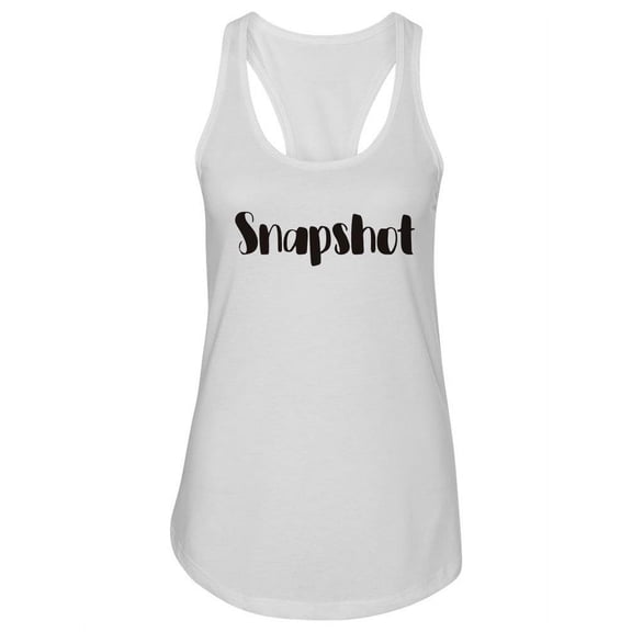 Snapshot Calligraphy Design. Tank Women -Image by Shutterstock, Female Large