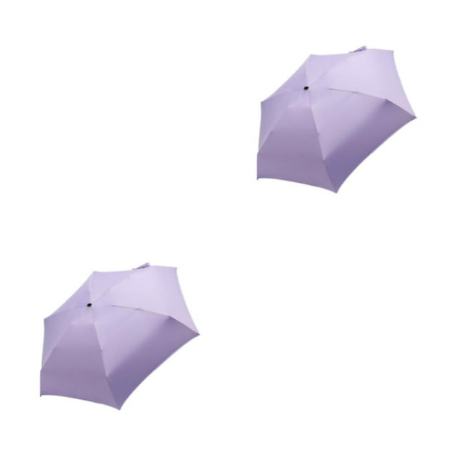 VONKY Windproof Sun Umbrella With Rainproof For Weather Protection Lightweight And Portable Folding Sun Umbrellas purple 2Set