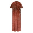 thumbnail image 7 of YuXingFu Summer Dresses for Women 2026 Petite Mid-Length Crew Neck Plus Size Womens Dress Short Sleeve Floral Casual Summer Red M, 7 of 7