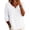 Button decoration summer tops-White, variant on Homenesgenics Going Out Tops for Women Plus Size Collared Shirt Casual Short-Sleeve Half-Button Summer Yellow M