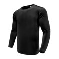 thumbnail image 2 of Long-Sleeve T-Shirt for Men Casual Fashion Crew Neck Upf 50+ Sun Protection T Shirts Moisture Wicking Slim Fit T-Shirts for Outdoor Sports Black S, 2 of 7