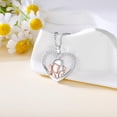 thumbnail image 3 of Soulmeet 925 Sterling Silver Mother Heart Pendant Necklace Mom Heart Opal Necklace Mom Pendant Necklaces for Mom New Mum Jewelry Gifts for Grandmother Mom Wife-1, 3 of 10