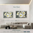 thumbnail image 4 of Elephant Stock Daisy Bunch Wall Art - Horizontal Multi Panel Canvas - Living Room Wall Decor - Floral And Botanical Multi Panel - Gray And Yellow Decor - 65" x 42", 4 of 8