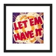 thumbnail image 1 of War WWII USA Let Em Have It Explosion Advert 8X8 Inch Square Wooden Framed Wall Art Print Picture with Mount, 1 of 4