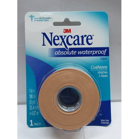 3M Nexcare Absolute Waterproof Cushions Tape, 1 ct, 2 Pack
