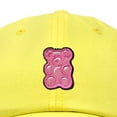 thumbnail image 2 of Dalix Pink Gummy Embroidered Cotton Dad Hat Baseball Cap Adjustable Womens in Yellow, 2 of 5
