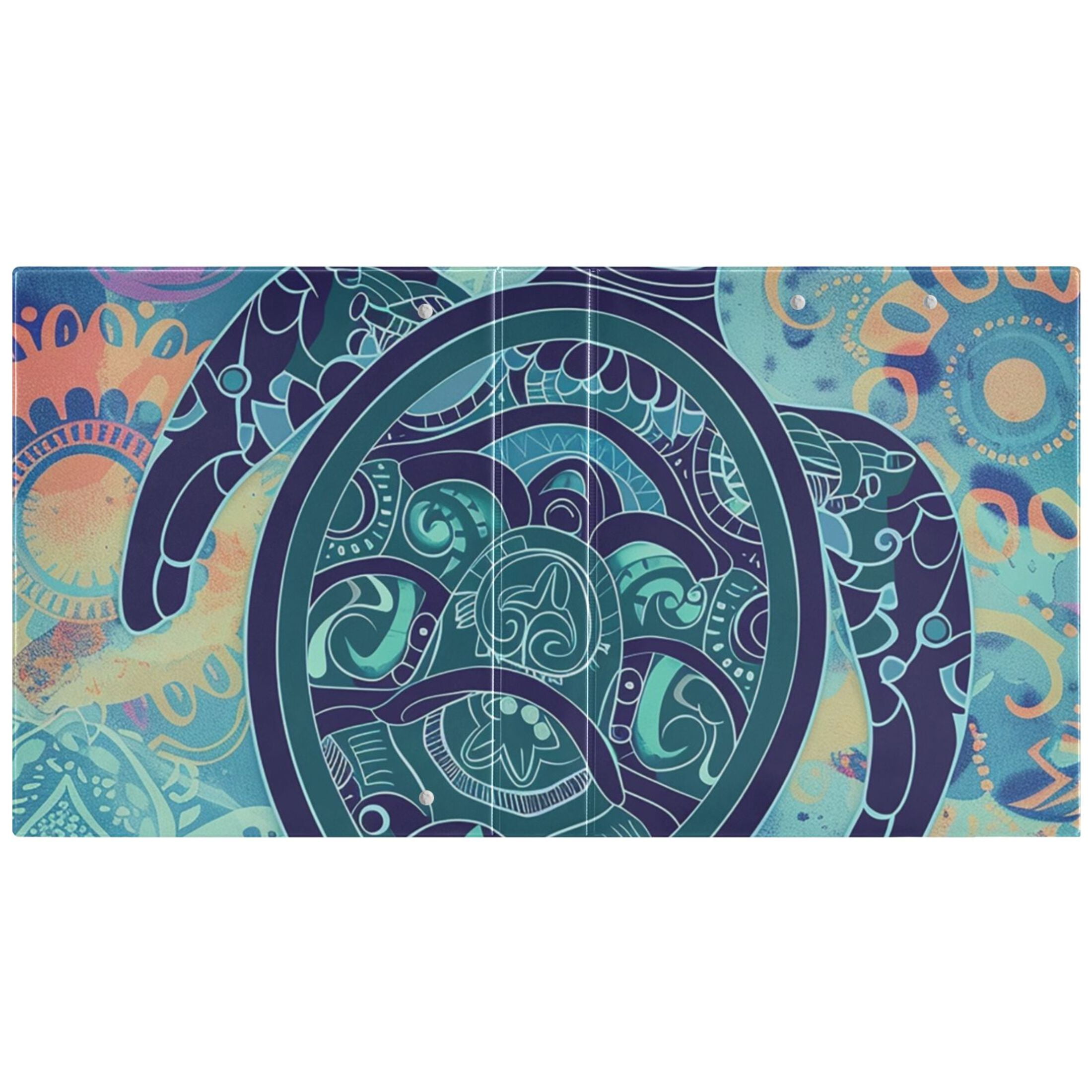 Ancient Turtle 3 Ring Binders 1.5 inch Hardcover File Folders with Interior Pockets A4 Size Organizer for School Office Hospital