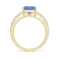 thumbnail image 2 of ANGARA Natural Solitaire Emerald-Cut 2.25 ct Tanzanite Split Shank Ring in 14K Yellow Gold for Women (Size-8mm) | December Birthstone, Anniversary, Jewelry Gift for Women | Natural Tanzanite Ring, 2 of 9