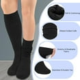 thumbnail image 6 of 4 Pairs Slouch Socks for Women with Cushioned, Warm Extra Long Scrunch Cotton Knit Knee High Socks, Bulk Boot Socks, 6 of 7