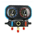 thumbnail image 1 of 3-Way AC Diagnostic Manifold Gauge Set With Case For Charging Fits R410A R134A R22 R404A Refrigerants 5FT Hoses, 1 of 5