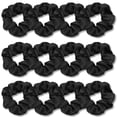 thumbnail image 1 of IVARYSS Coleteros para el cabello para dormir Satén premium suave que la seda para mujeres Cabello rizado Lindas bandas Corbatas para niñas Delgadas | Peinado para cabello grueso, paquete de 12, negro, 1 of 5