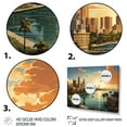 thumbnail image 3 of Designart "Miami Sunshines State Cityscape Radiance II" Florida Wall Art Prints Set, 3 of 5