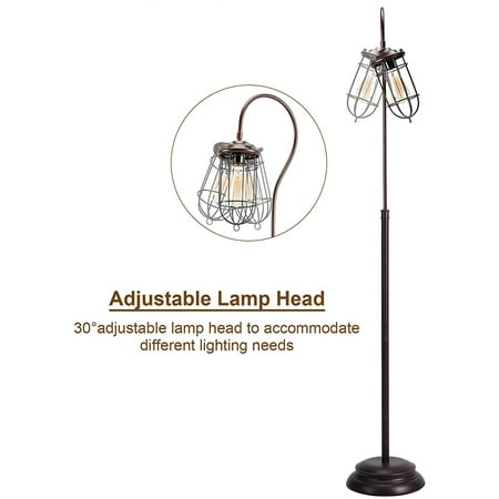 Preenex Industrial Style Arched Floor Lamp 62 With Lantern Shade Design Canada Arched Floor Lamp With Lantern Shade, Floor Lamps At Menards