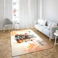 thumbnail image 4 of Hello Fall American Shorthair Scarf Welcome Autumn with Leaves Pumpkins Indoor Rug Cat Lover Kitten Owner Gifts Carpet Living Bed Room Sofa Home Decor - 00011, 4 of 5