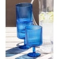 thumbnail image 4 of Mesa Acrylic Stacking Wine Glass - Cobalt Blue - 15 oz - Set of 6, 4 of 7
