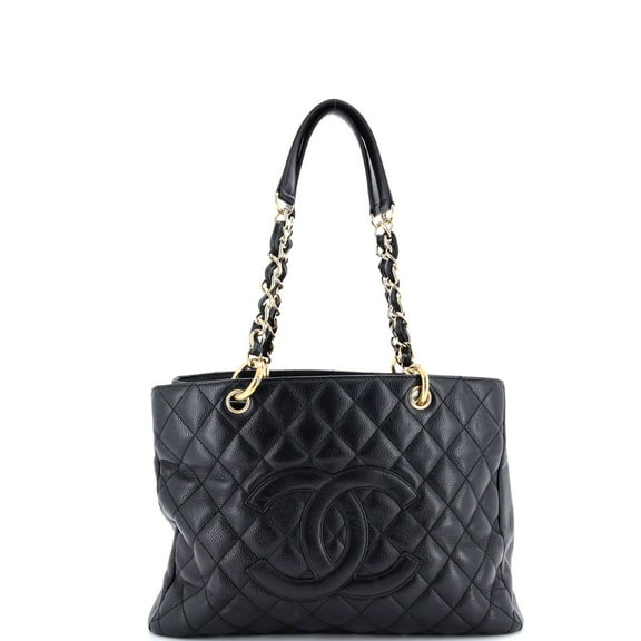 Pre-Owned Grand Shopping Tote Quilted Caviar By Rebag