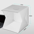 thumbnail image 2 of Photo Studio Light Box with Lights Folding Photography Table Top Light Box 4 Colors LED Portable Photo Studio Shooting Cube Tent Background for Product Food Photography 40cm, 2 of 8
