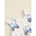 thumbnail image 5 of FEORJGP Toddler Baby Boys One-piece Romper 0 3M 6M 12M 18M Infant Sleeveless Tank Overalls Casual Summer Dinosaur/Truck Print Jumpsuits Crew Neck Bodyoy Fashion Casual Cute Clothes for Daily, 5 of 6
