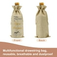 thumbnail image 4 of New Home Word Wine Bags Wine Bottle Gift Bags w/ Drawstrings for Weddings Christmas Home Storage Khaki, 4 of 6