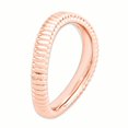 thumbnail image 2 of 925 Sterling Silver Pink Plate Wave Stackable Ring Curved, 2 of 6