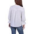 thumbnail image 3 of NY Collection Missy Long Sleeve Y Neck Blouse, 3 of 4
