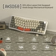 thumbnail image 2 of Ajazz AKS068 Alice Layout RGB Lighting Wired Mechanical Keyboard, Gray, 2 of 10