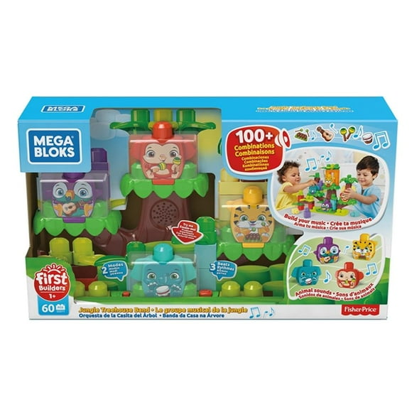 Set Mega Bloks Fisher Price Selva Musical 60 Piezas
