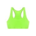 thumbnail image 5 of inlzdz Womens Oily Glossy U Neck Racerback Crop Tank Top for Sports Workout Fluorescent Green XL, 5 of 7